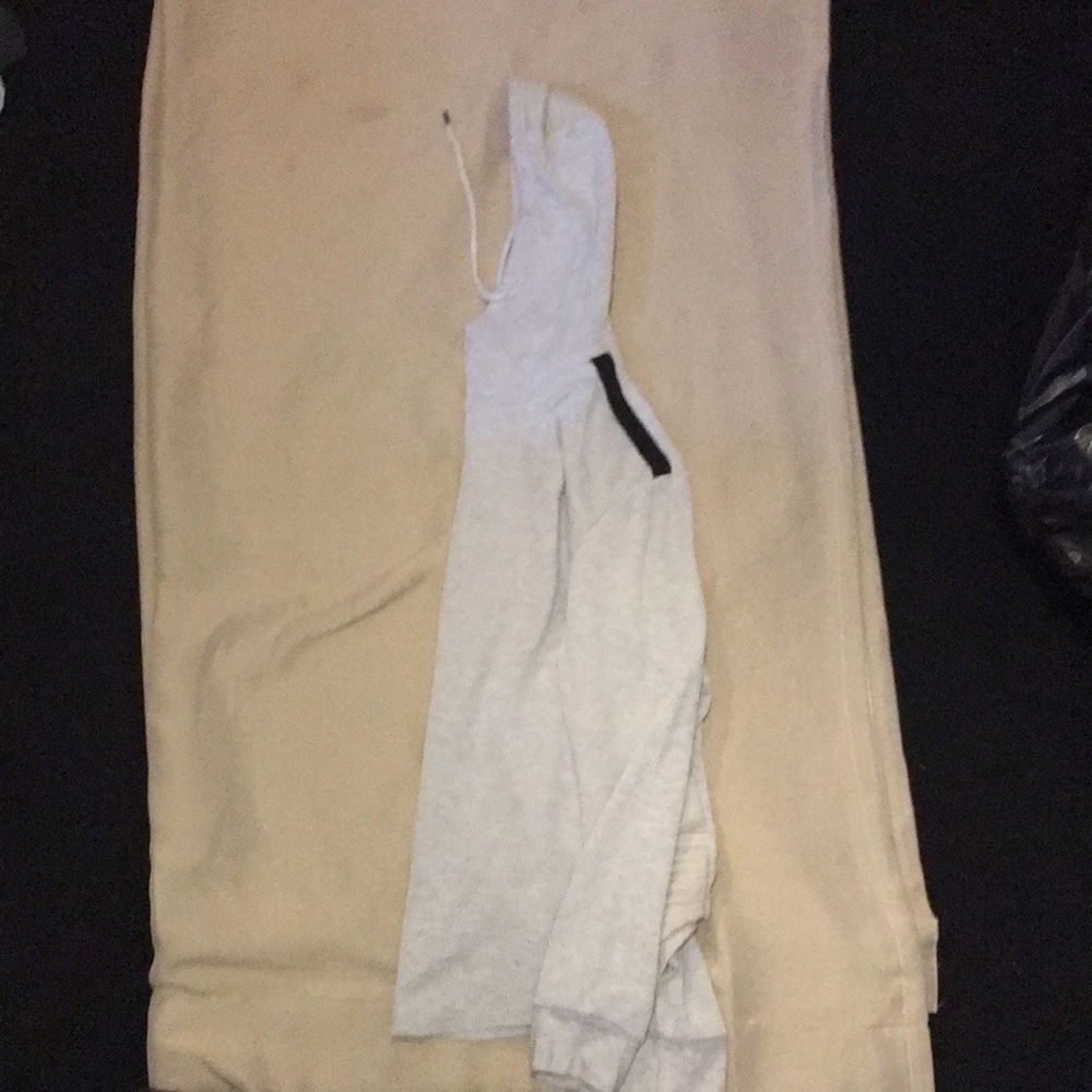 White hoodie with black